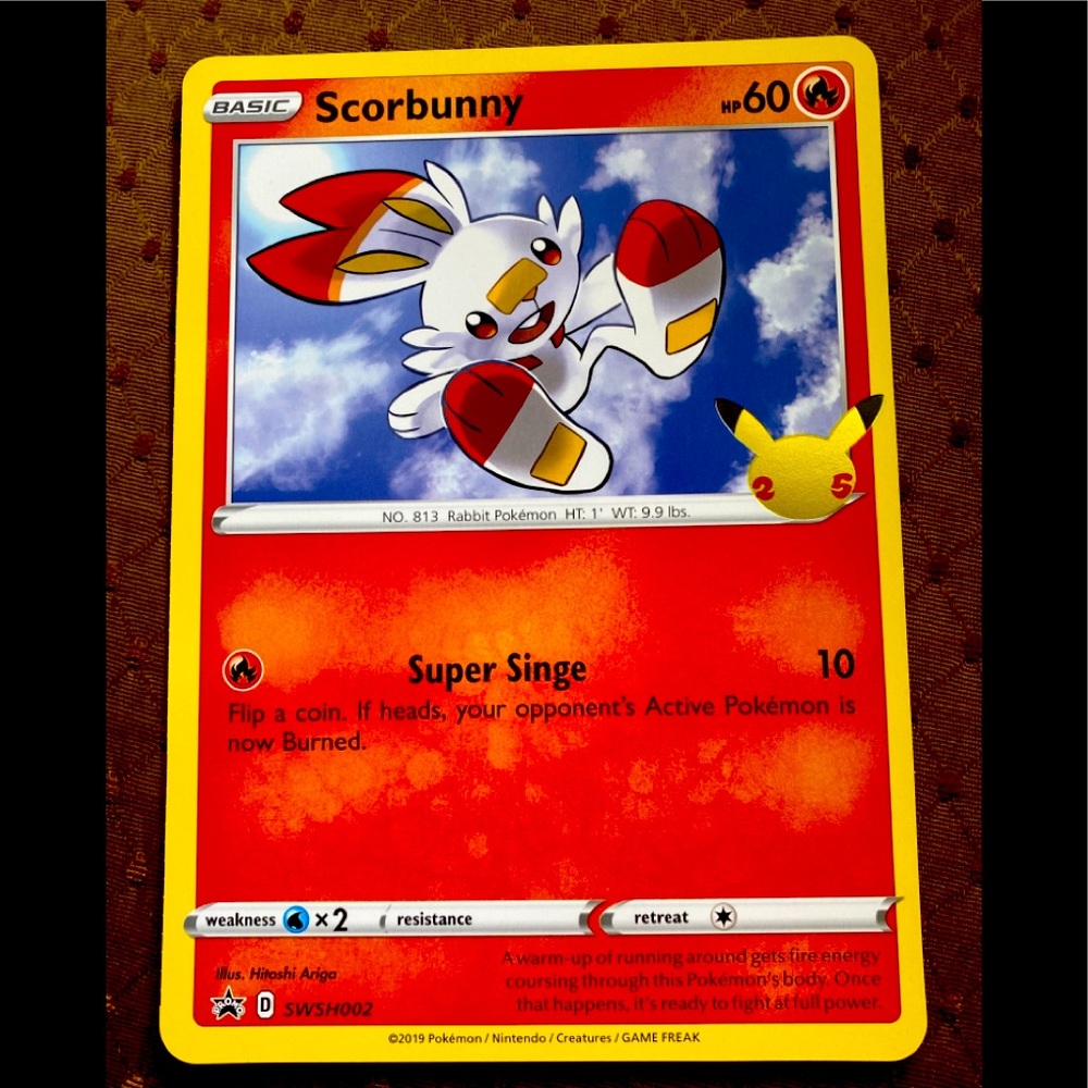 Pokémon SCORBUNNY Oversized Card First Partner